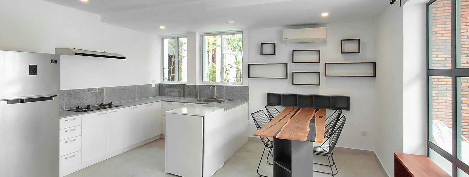 Ground Floor - A Gorgeous Renovated 1-Bedroom Apartment for Rent in Tonle Bassac Neighborhood.