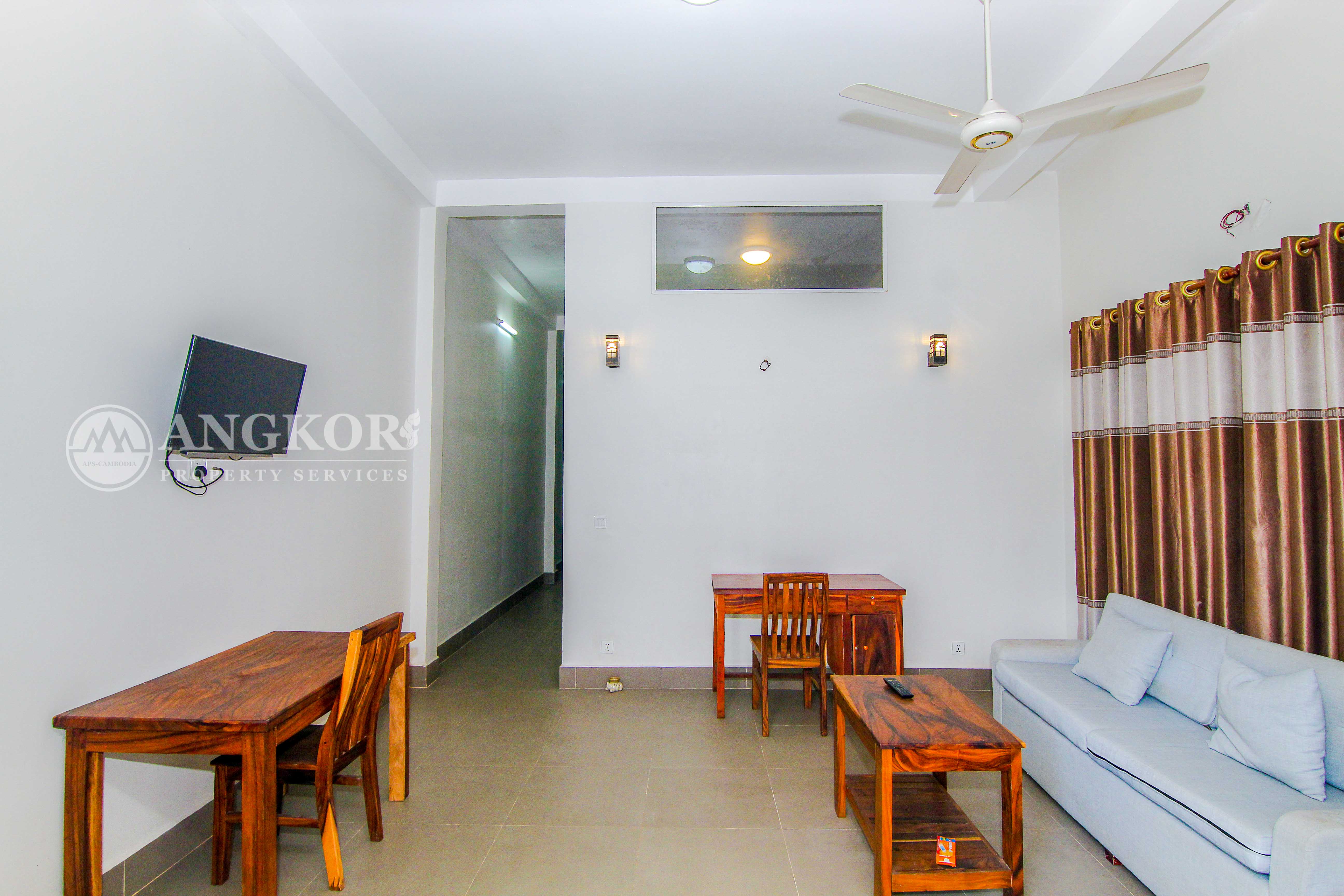 Furnished 2 bedroom townhouse for rent in Tuol Tampong neighborhood.