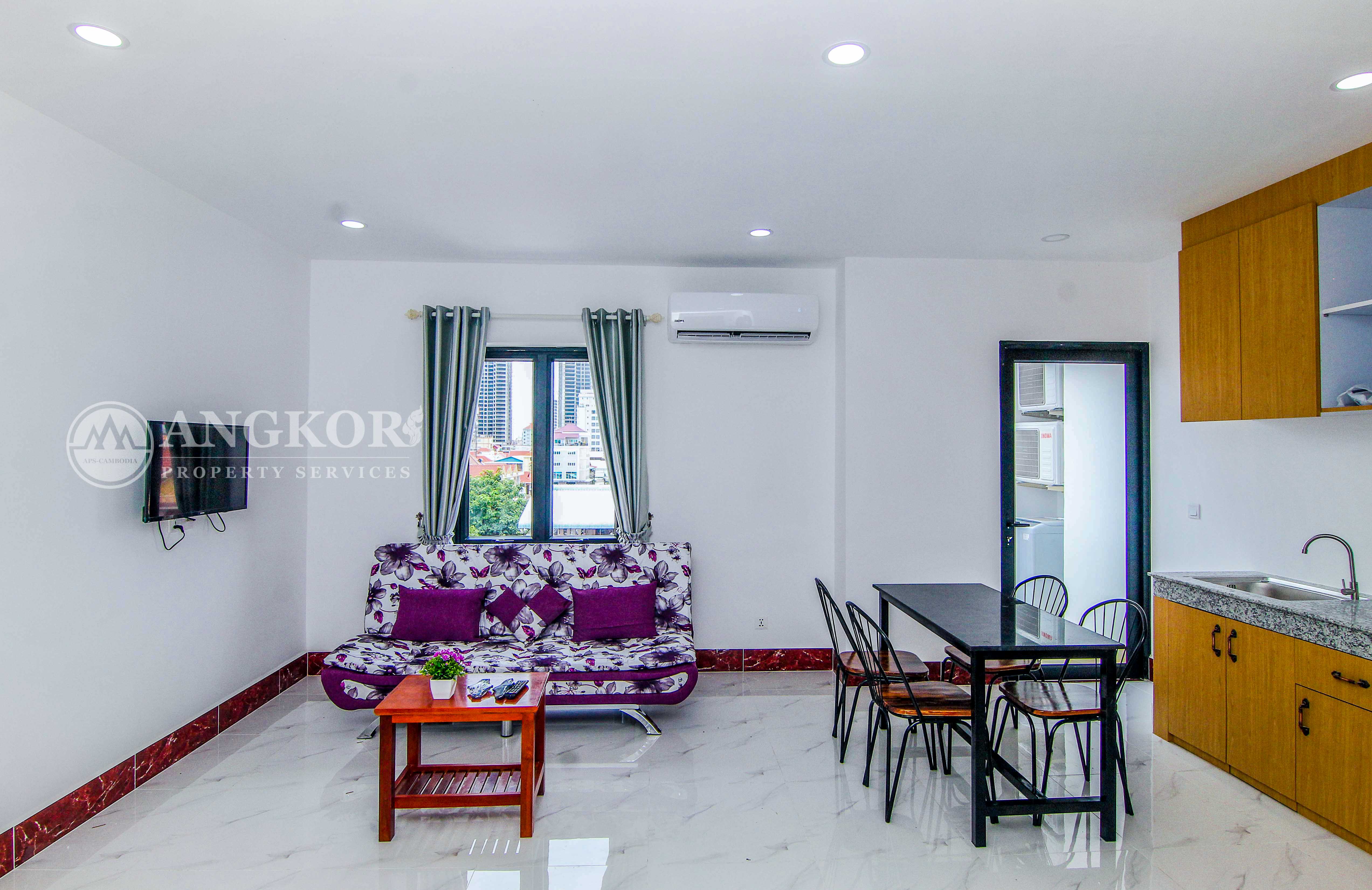 Beautiful 2 bedroom apartment for rent in Tuol Tampong neighborhood.