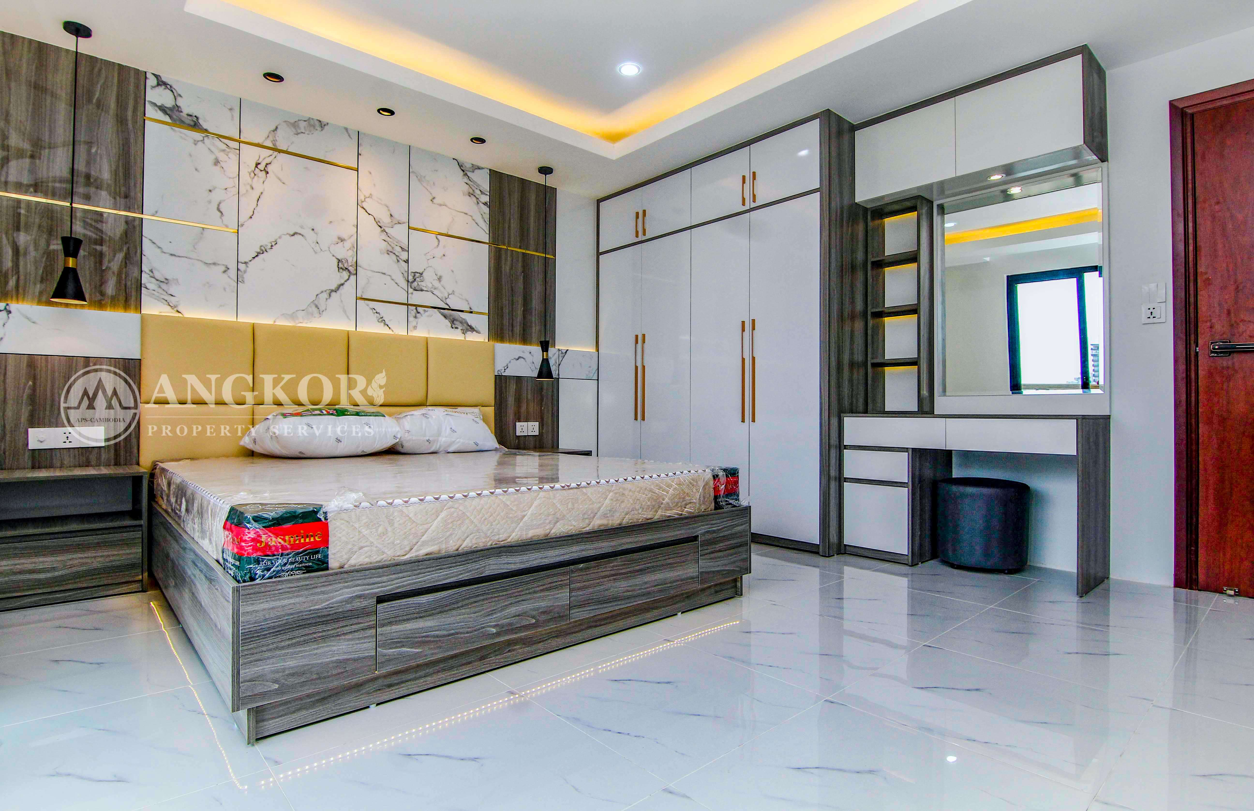 Brand new, modern 1 bedroom apartment for rent in Boeung Keng Kang 3 neighborhood.