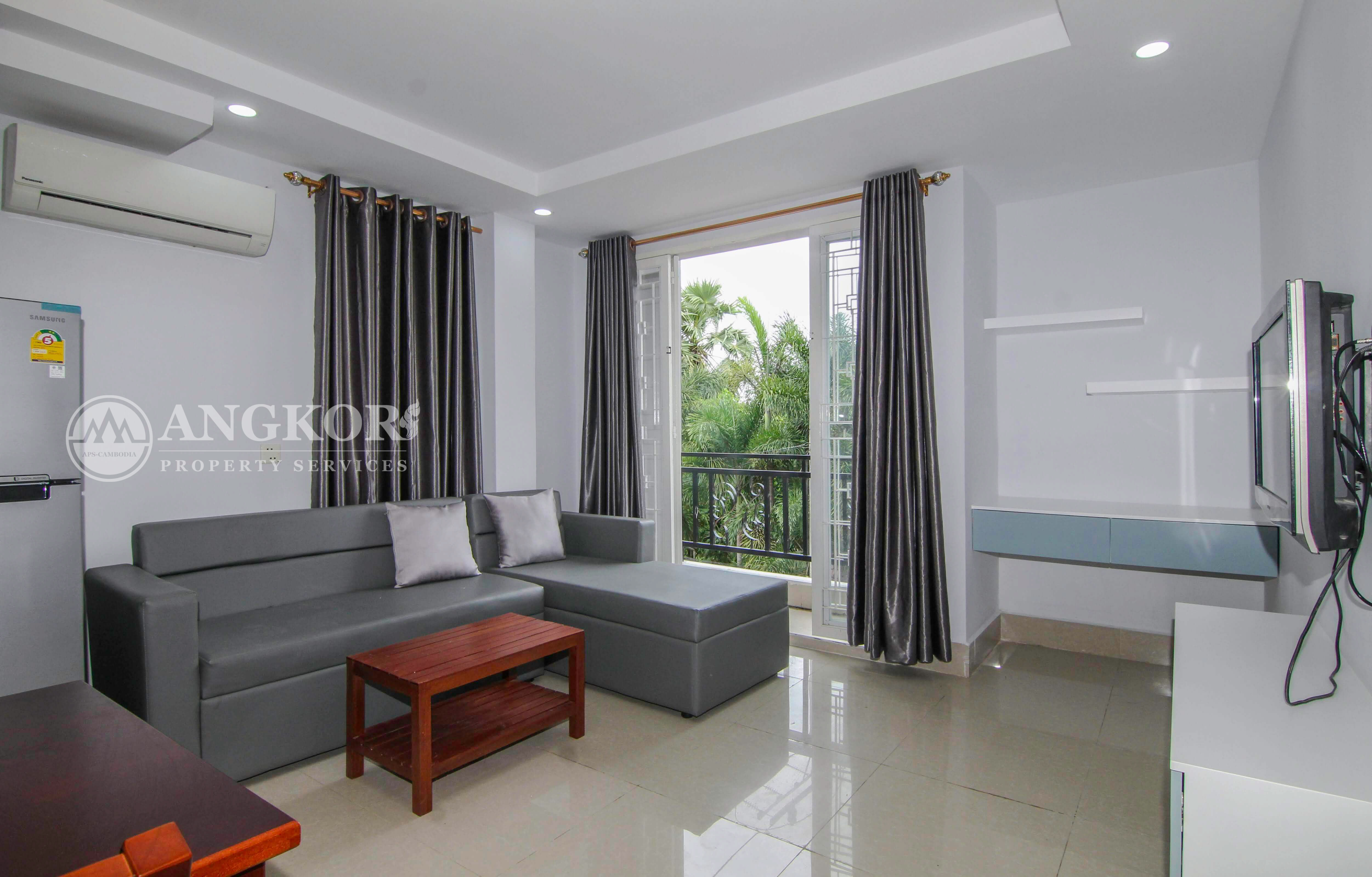 An affordable 1 bedroom apartment for rent in Tuek Thla neighborhood.