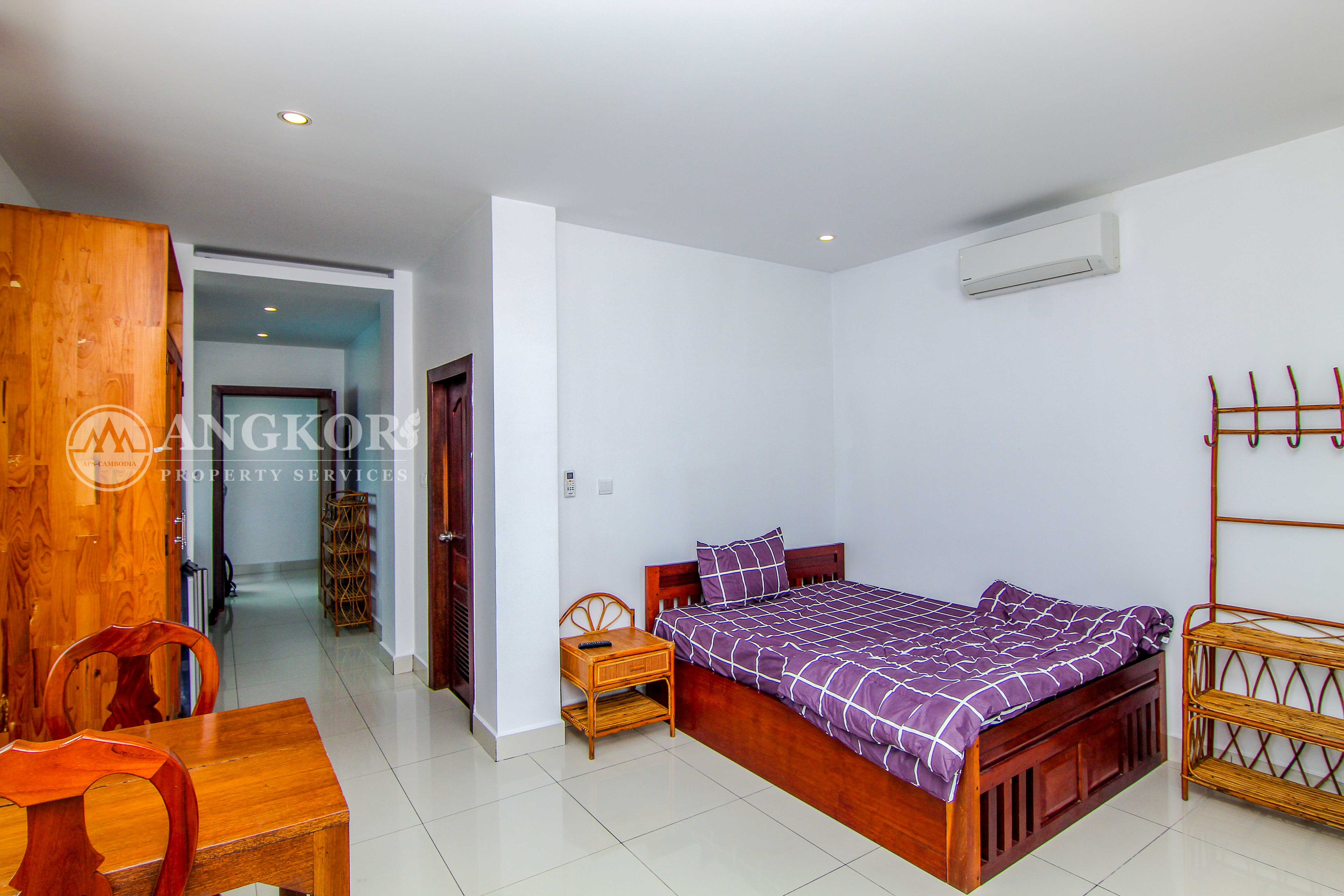 Beautiful studio room apartment for rent in Tuol Tampong (TTP) neighborhood