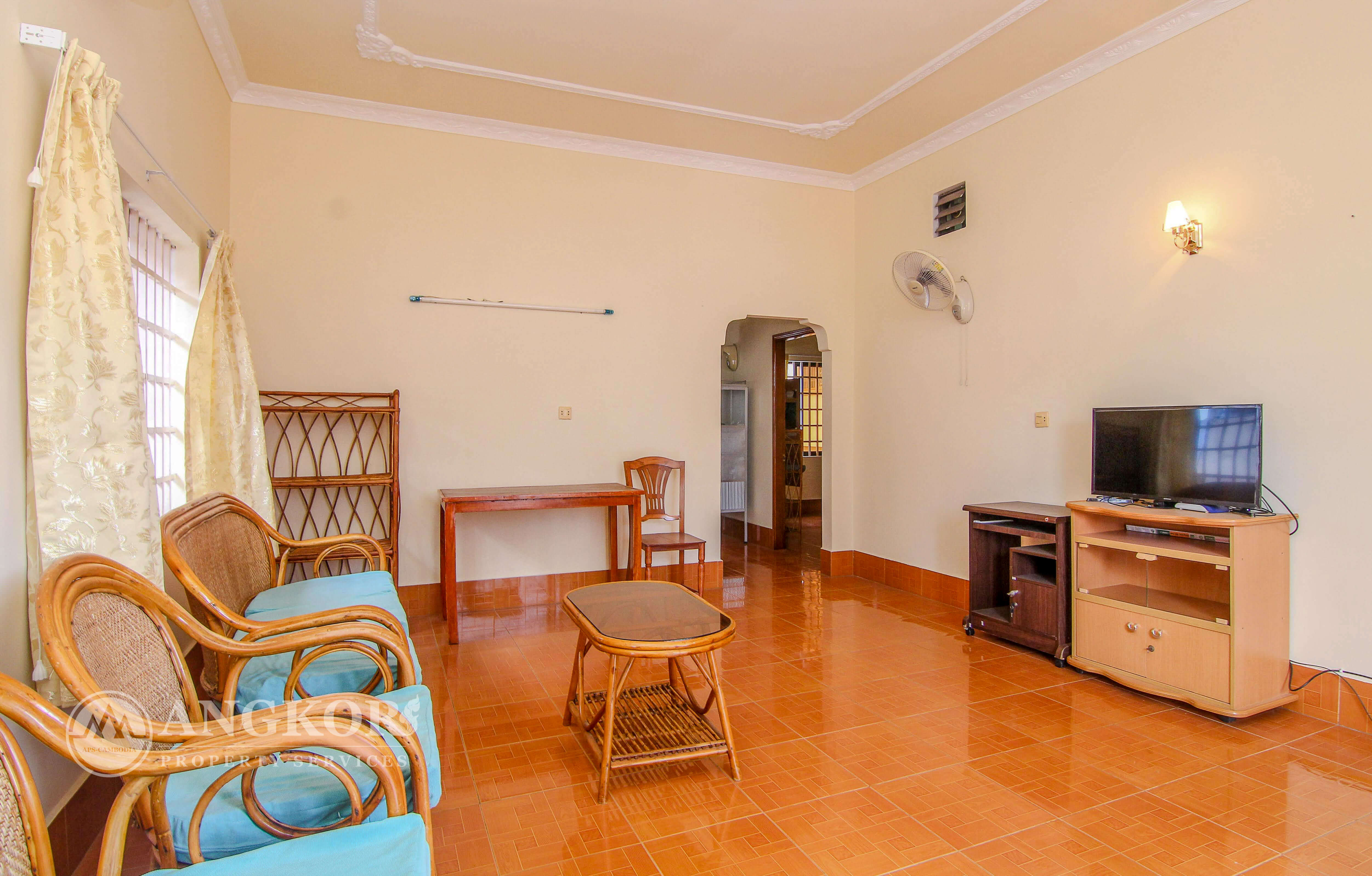 Huge Balcony - Furnished 2 Bedroom Townhouse For Rent In Boeung Keng Kang Area.