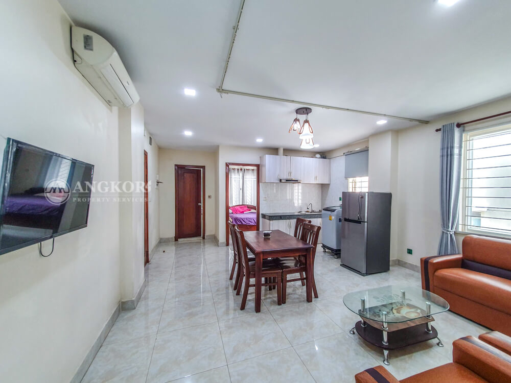 Furnished 2 Bedroom Apartment For Rent In Tuol Tampoung Neighborhood.