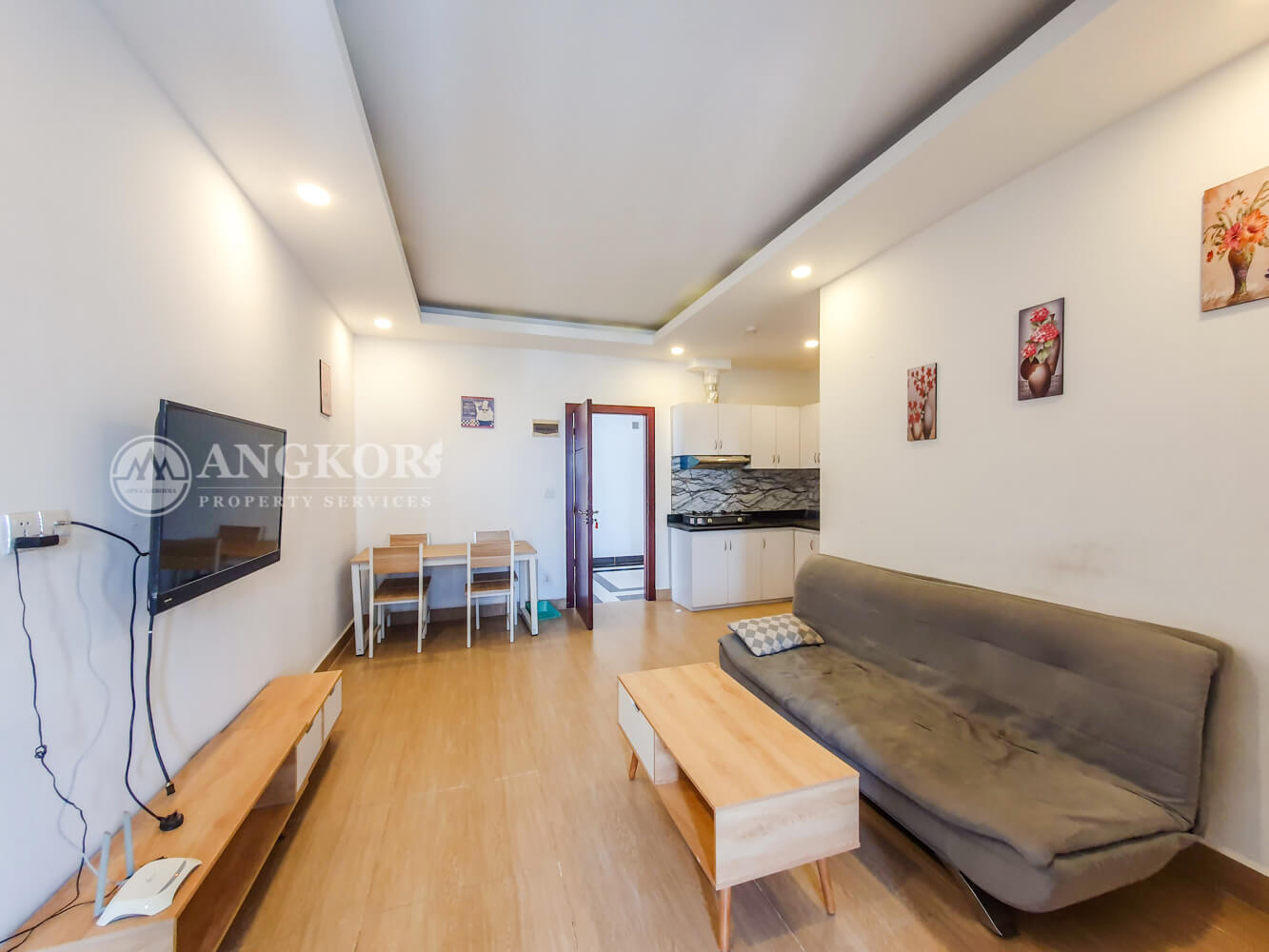 Beautiful 1 Bedroom Condominium For Rent In Boeung Keng Kang III Neighborhood.